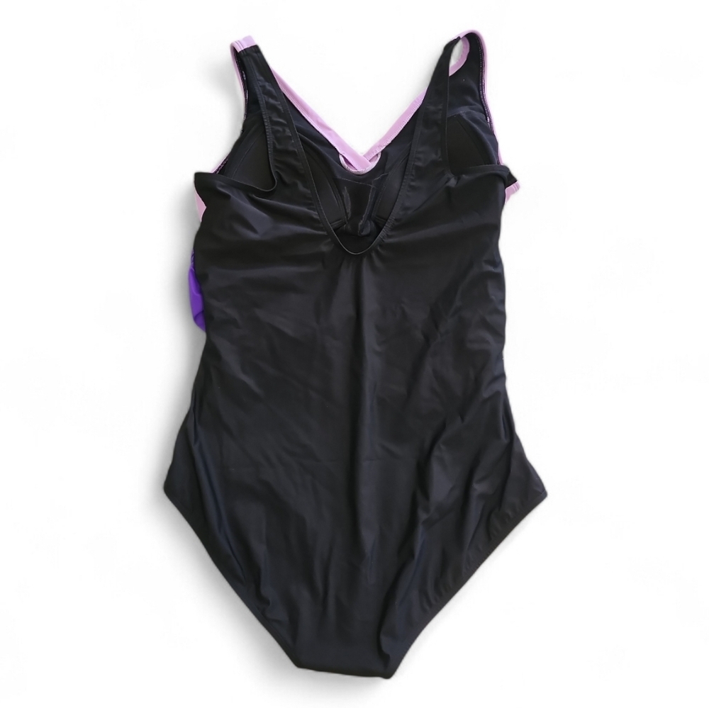 SPORTI MARINA CRISS CROSS TUMMY CONTROL ONE PIECE SWIMSUIT - Picture 4 of 11